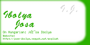 ibolya josa business card